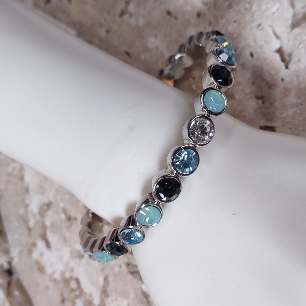 R.J. Graziano Multi Color Crystal Bangle Bracelet - Picture 1 of 5
